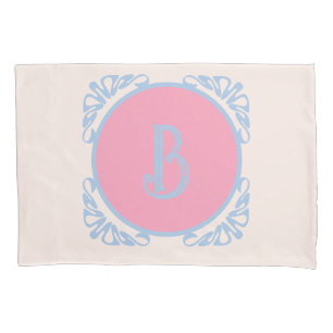 Personalized pink and blue  pillow case