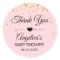 Personalized Pink and Gold Baby Shower Labels