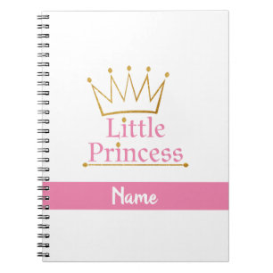 Personalized Pink and Gold Little Princess Notebook