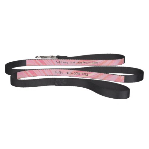 Personalized Pink and Gold Swirl Marble Pet Leash