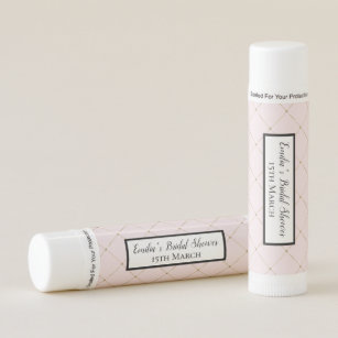 Personalized Pink and Gold Victorian Lip Balm