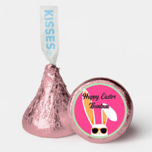 Personalized Pink and Green Happy Easter Bunny Hershey®'s Kisses®