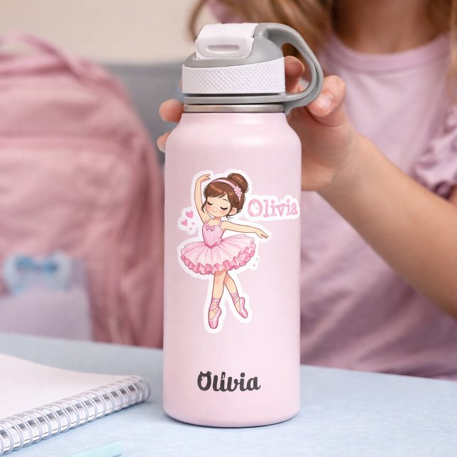 Personalized pink ballerina Stickers (Creator Uploaded)