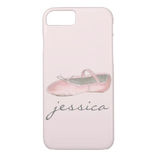 Personalized Pink Ballet Shoe Dance Ballerina iPhone 8/7 Case