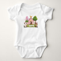 Personalized Pink Barnyard Birthday