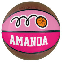 Personalized pink basketball for girl's Birthday