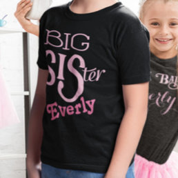 Personalized Pink BIG Sister T-Shirt