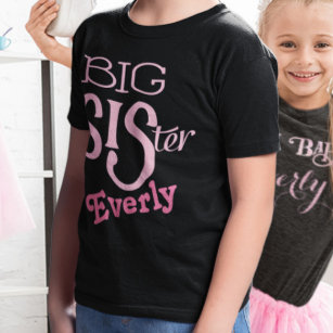 Personalized Pink BIG Sister T-Shirt