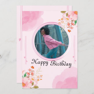 Personalized Pink Birthday Invitation