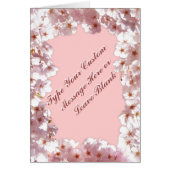 Personalized Pink Blossom Card Pink Flowers Card (Front)