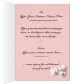 Personalized Pink Blossom Card Pink Flowers Card (Inside (Right))