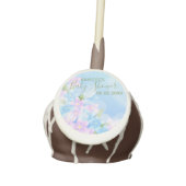 Personalized Pink & Blue Floral Baby Shower Cake Pops (Front)