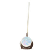 Personalized Pink & Blue Floral Baby Shower Cake Pops (Front)
