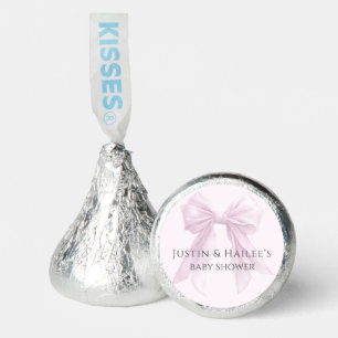Personalized Pink Bow Girl Coquette Baby Shower Hershey®'s Kisses®