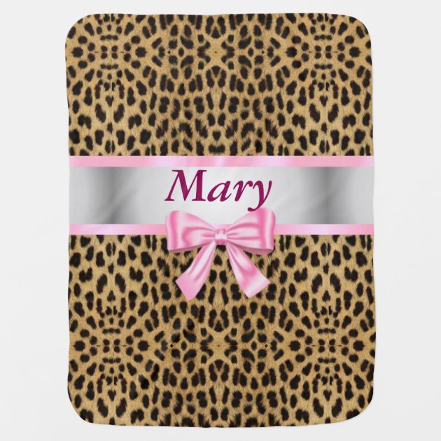 Pink leopard baby online blanket