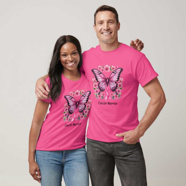 Personalized Pink Breast Cancer Awareness  T-Shirt (Unisex)