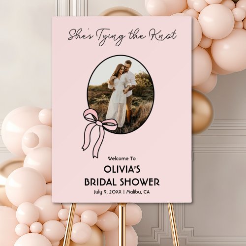 Personalized Pink Bridal Shower Welcome Sign