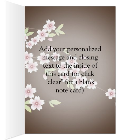 Personalized Pink/Brown Dogwood Blossom (Inside (Right))