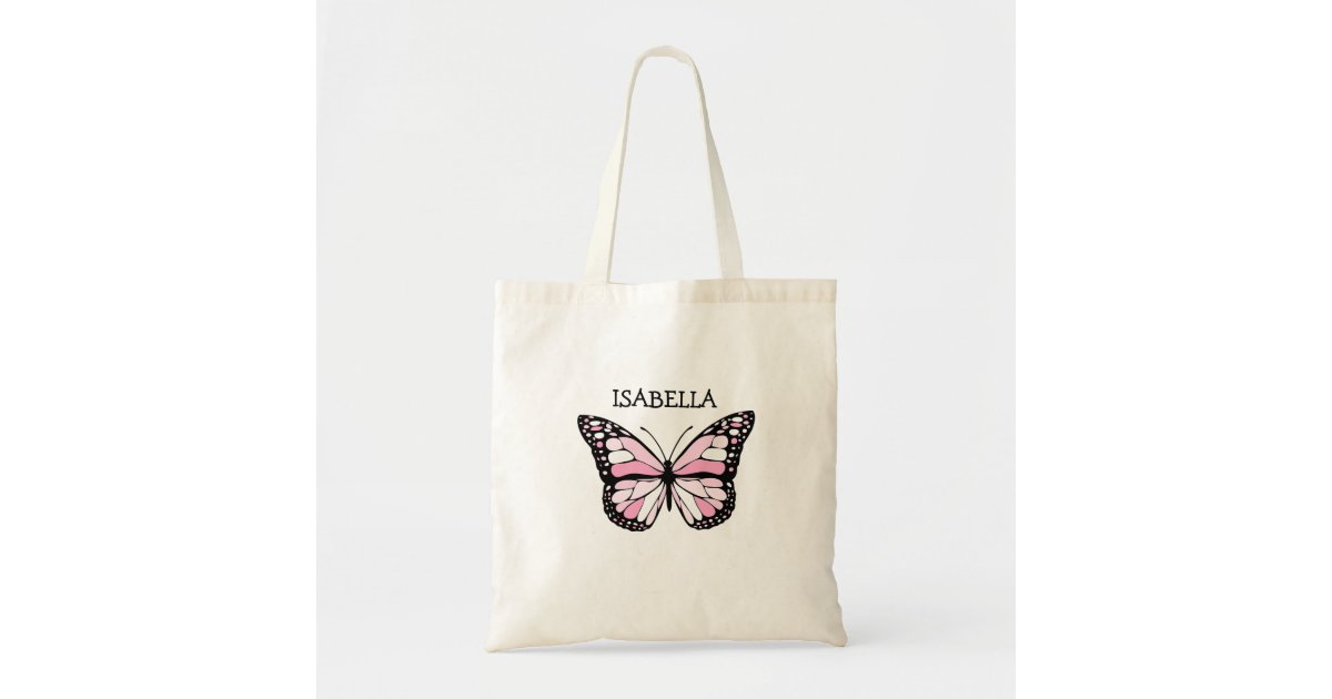 Butterfly Tote Bag - Butterfly Chart - Canvas Tote Bags for Women -  Bridesmaid Gifts - Butterfly Gift - Bridesmaid Tote Bag