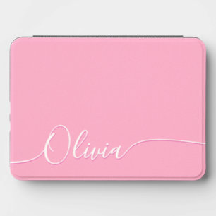 Personalized Pink Calligraphy Book Lover Gift Kindle Cover