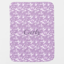 Personalized Pink Camo Baby Blanket With Name