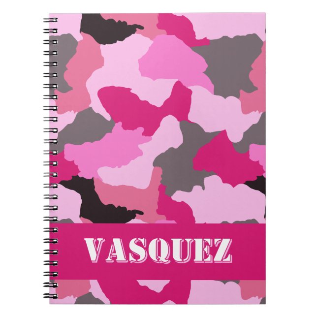 Personalized Pink Camo Journal (Front)