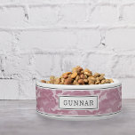 Personalized Pink Camo Pattern Pet<br><div class="desc">For the most awesome pets,  this cool personalized bowl for dogs or cats features a pink camouflage pattern with your pet's name in the center.</div>