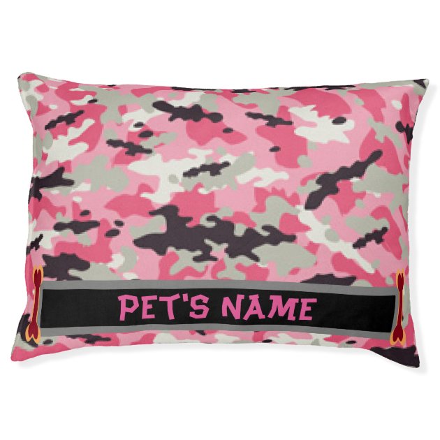 Pink camo dog sales bed