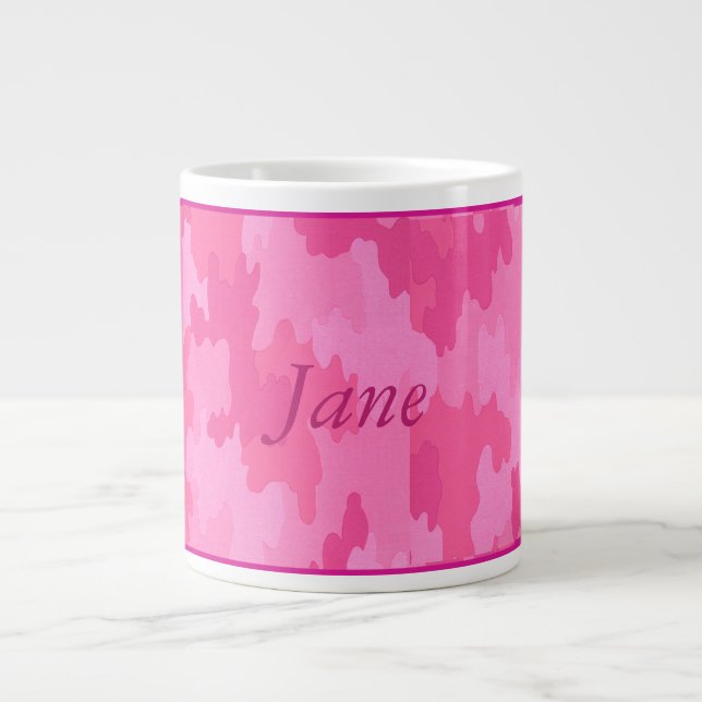 Personalized Pink Camouflage Mug (Front)