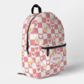 Personalized Pink Checkered Backpack | Zazzle