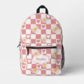 Personalized Pink Checkered Backpack | Zazzle