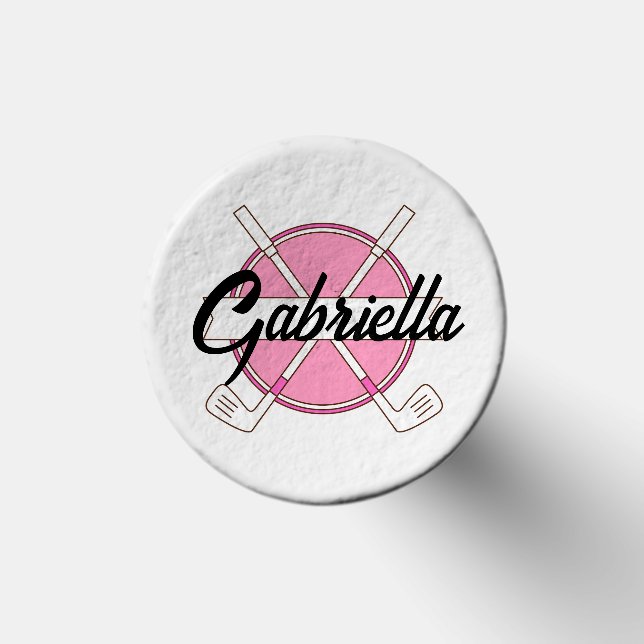 Personalized Pink Clubs Monogram  Golf Tees (Top)