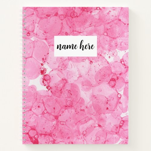 Personalized Pink College Ruled Notebook
