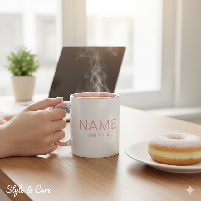 Personalized Pink Combo Mug with Your Name (Personalized Pink Combo Mug with Your Name)
