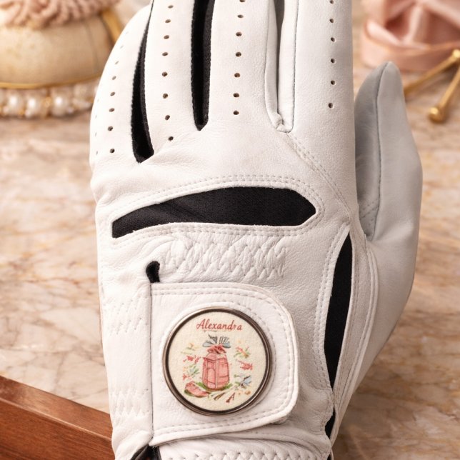Personalized Pink Coquette Golf Monogram Glove (Creator Uploaded)