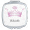 Personalized Pink Crown Compact Mirror