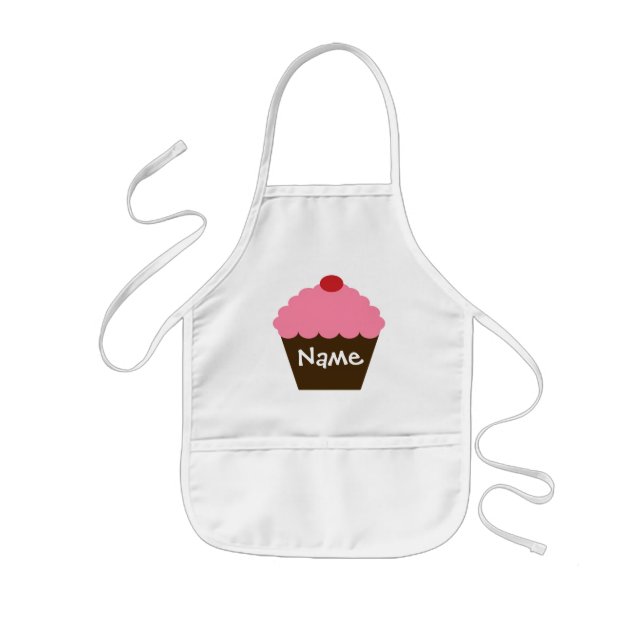Personalized Pink Cupcake Apron (Front)