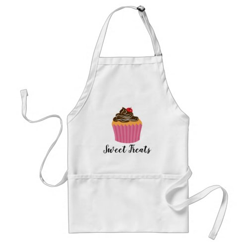 Personalized Pink Cupcake Baker Adult Apron