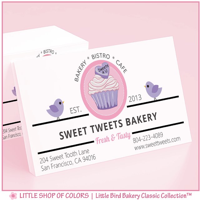 Personalized Pink Cupcake Bakery Business Card (Creator Uploaded)