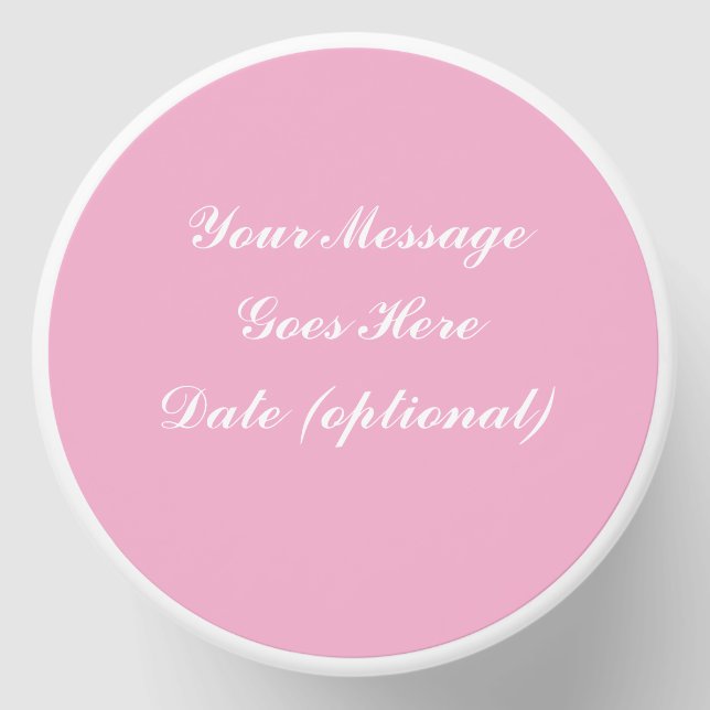Personalized Pink Custom Message & Date Mini Candle Favors (Front)