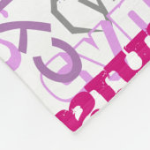 Personalized Pink Custom Name Collage Girl's Fleece Blanket (Corner)