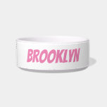 Personalized pink custom name modern typography bowl<br><div class="desc">Personalized pink and white custom name modern typography ceramic Bowl</div>