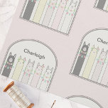 Personalized Pink Cute Retro Colorful Llama Animal Fabric