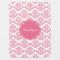 Personalized Pink Damask Pattern Baby Blanket