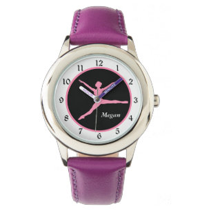 Personalized Pink Dancer on Black Watch