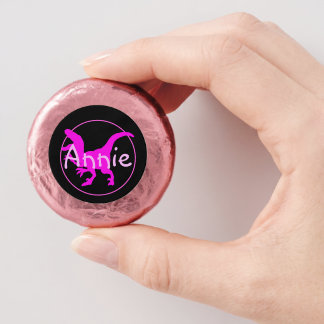 Personalized Pink Dinosaur Dipped Oreo Cookie Favors