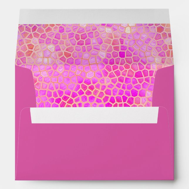 Personalized Pink Dinosaur Hide  Envelope (Back (Bottom))