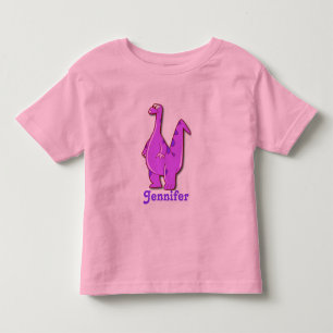 Personalized Pink Dinosaur Toddler T-shirt