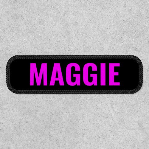 Personalized Pink Dog Name Patch