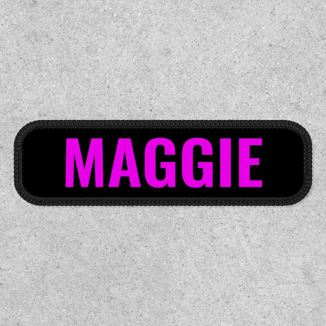 Personalized Pink Dog Name Patch (Front)
